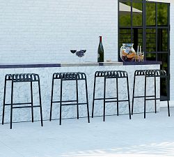 Enid Metal Stackable Outdoor Barstools - Set of 2