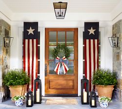 Patriotic Jute Striped Doormat