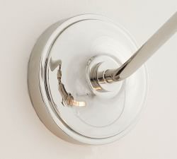 Petite Glass Curved Arm Sconce (5'')