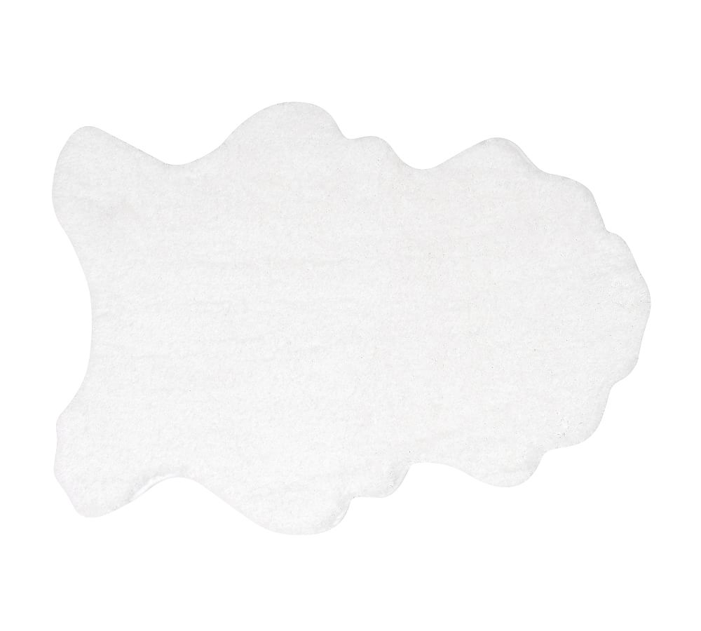 Faux Hide Bath Mat - White, 22" x 31"