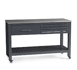 Open Box: Indio Metal Outdoor Kitchen Island - Slate