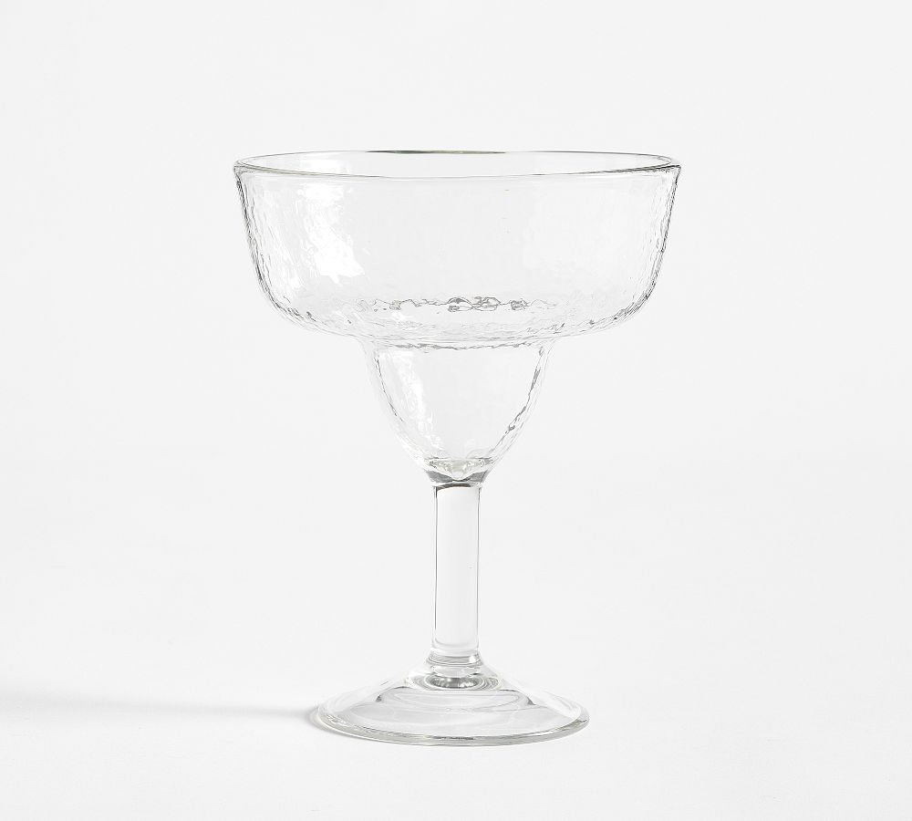 Hammered Outdoor Margarita Glasses - Single - Clear
