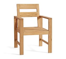 Open Box: Malibu FSC® Teak Outdoor Dining Armchair Frame - Natural
