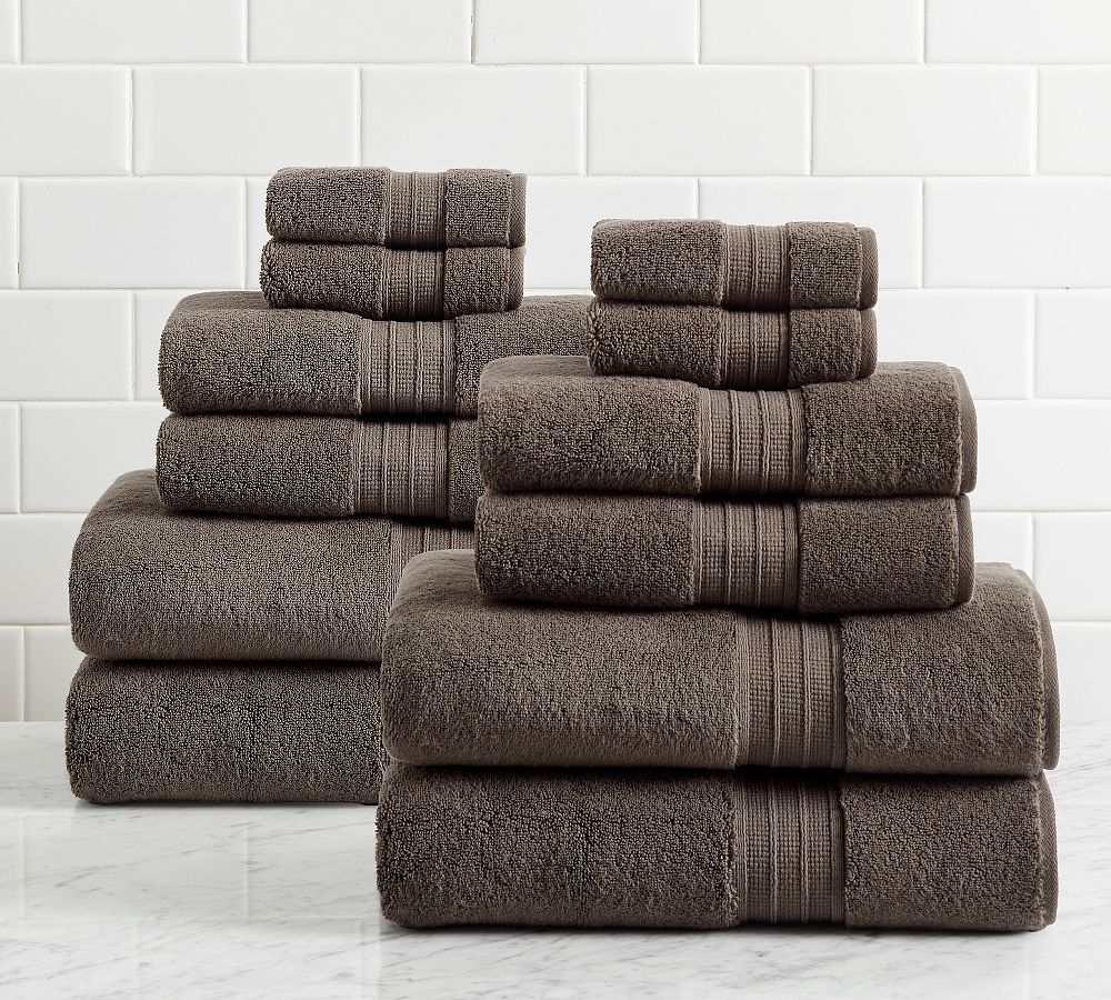 Hydrocotton Towel Bundles - Chocolate, Set of 12