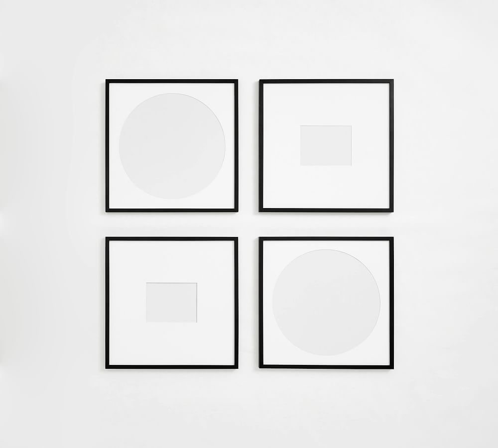 Wood Gallery Frames - 25x25 - 25"x25" (8"x10", 20" Round Opening) - Black