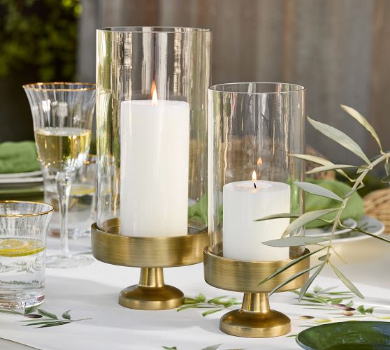 Monique Lhuillier Salerno Hurricane Candle Holder | Pottery Barn
