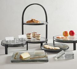 Slab Glass Tiered Stand