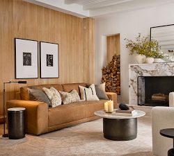 Rutherford Leather Sofa (85"-110")