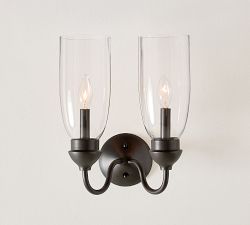 Hanson Glass Double Sconce (12")