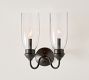 Hanson Glass Double Sconce (12")