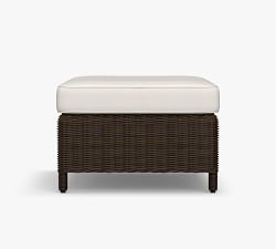 Torrey Wicker Outdoor Ottoman (25")