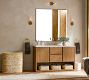 Cooper Ribbed Glass Double Tube Sconce (20")