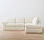 PB Comfort Roll Arm Slipcovered Return Bumper Sectional (124")