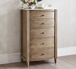 Alexandra Marble 5-Drawer Tall Dresser (30")