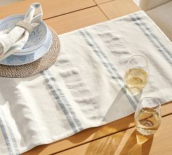 Hampton Stripe Cotton/Linen Napkins - Set of 4
