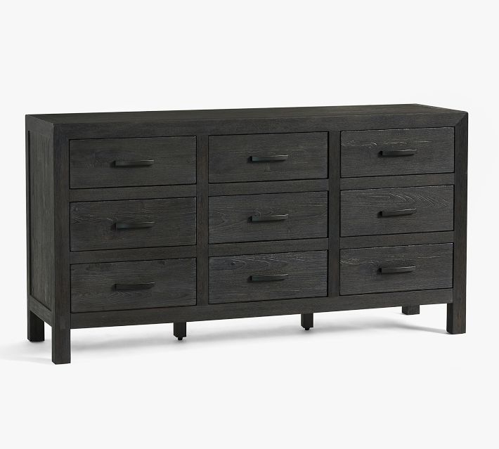 Linwood 9-Drawer Dresser, Dusty Charcoal | Pottery Barn
