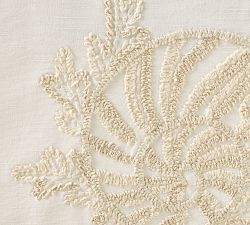 Sea Life Embroidered Cotton Table Runner