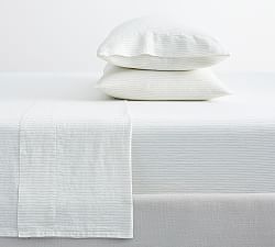 Belgian Flax Linen Pinstripe Sheet Set