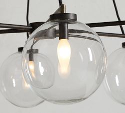 Claremont Glass Globe Round Chandelier (39"-48")