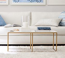 Delaney Rectangular Marble Coffee Table (40.5")