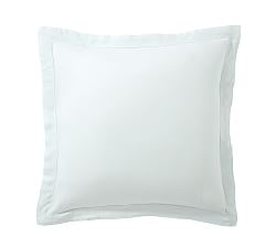 Open Box: Belgian Flax Linen Sham, Euro, Set of 3 - Blue Frost