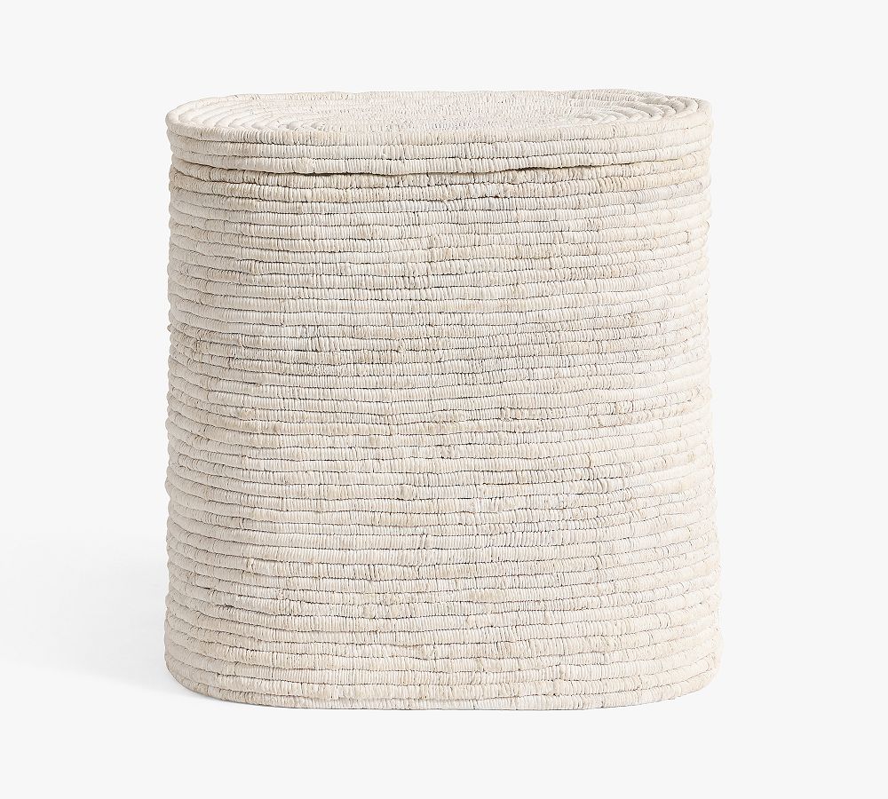 DOUBLE Coil Hamper - Whitewash