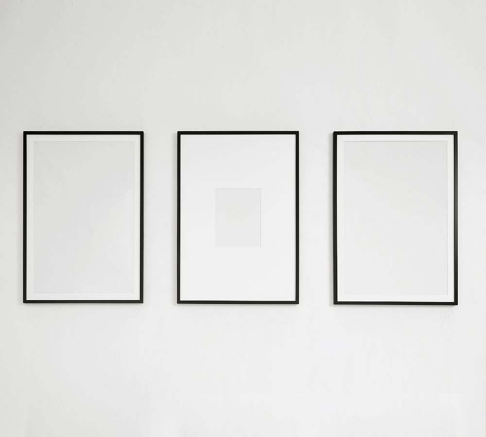 Wood Gallery Frames - 27x39 - Set of 3, 27"x39" Overall - Black