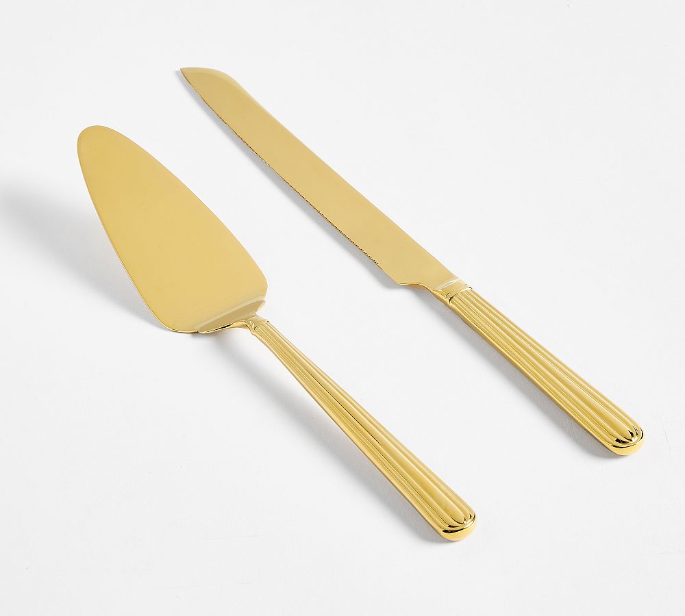 Monique Lhuillier Rivoli Cake Servers - Set of 2 - Set of 2 - Gold