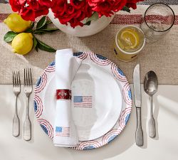 American Flag Icon Cotton/Linen Napkins - Set of 4