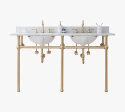 Aveline 60-72" Marble Top Double Sink Vanity