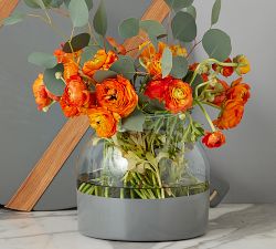 Color Block Glass Mason Jar Vase Collection