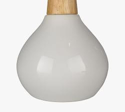 Cowan Ceramic &amp; Wood Table Lamp (19")