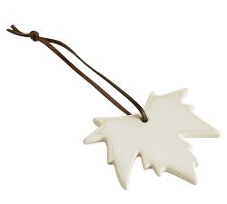 Leaf Shaped Stoneware Wine Bottle Tags - Set of 4