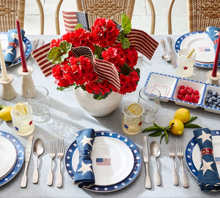 Cabana Americana Outdoor Melamine Salad Plates - Set of 4