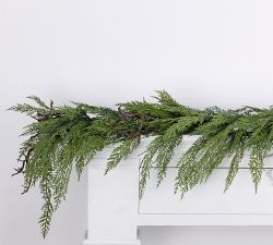 Faux Cedar Twig Garland, Set of 2