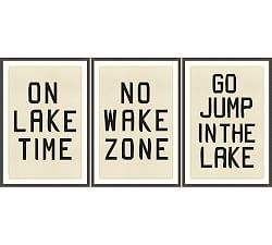 Lake Banner Framed Print