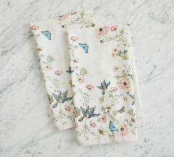 Monique Lhuillier Tuileries Cotton Linen Hand Towels - Set of 2