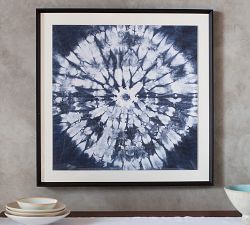 Shibori Circle Framed Print