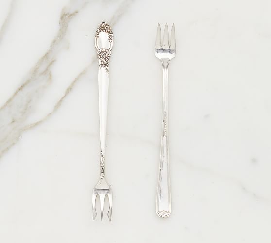 Pottery Barn Hotel Silver Appetizer Forks - Thumbnail 3