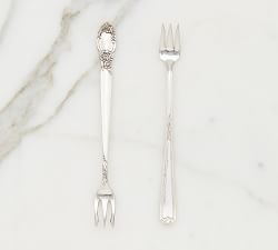 Vintage Found Hotel Silver Appetizer Forks - Set of 4