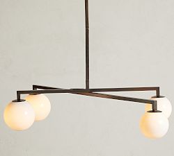 Bradbury Milk Glass Chandelier (23")