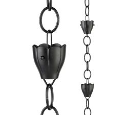 Crocus Shaped Rain Chain, 8.5 Ft