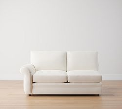 Open Box: Pearce Roll Arm Upholstered Left Loveseat - Performance Boucle Ivory