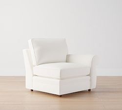 Open Box: Pearce Roll Arm Upholstered Right Armchai - Performance Boucle Ivory, Espresso