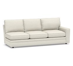 Open Box: Pearce Square Arm Upholstered Right Sofa - Performance Boucle Oatmeal, Espesso