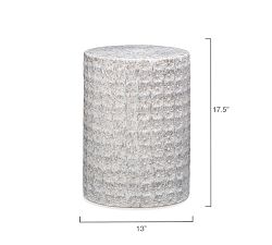 Zahra Ceramic Round Outdoor Side Table (13")