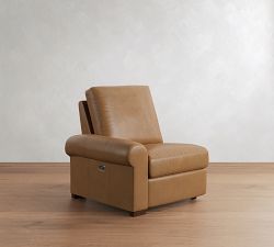 Build Your Own Turner Roll Arm Leather Power Reclining Sectional