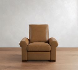 Turner Roll Arm Leather Power Recliner