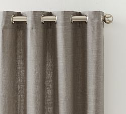Open Box: Emery Linen Grommet Light Filtering Curtain, 50"W x 96"L - Flagstone