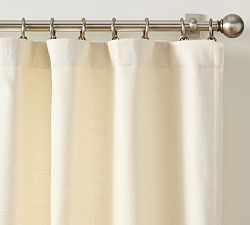 Open Box: Performance Everyday Linen Curtain, 50"W x 108"L - Ivory